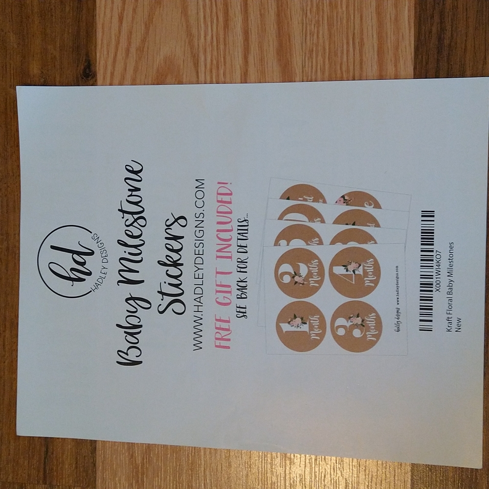 Baby milestone stickers